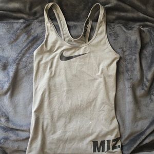 Grey mizzou gym tank top